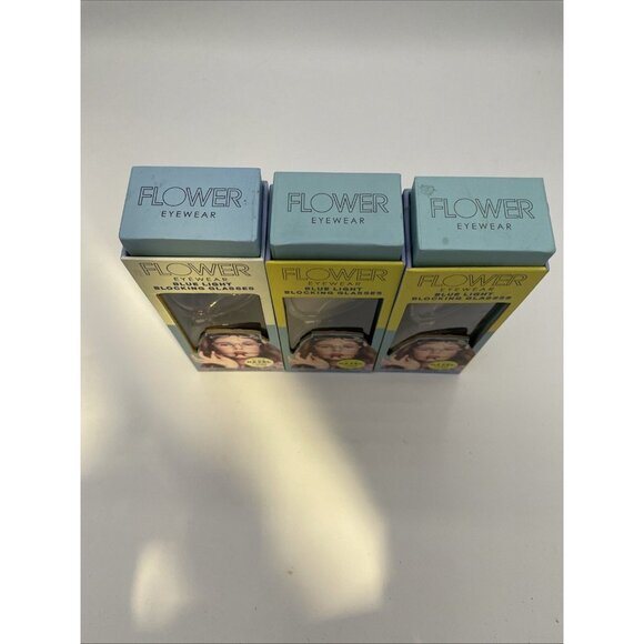 (3)Flower Eyewear Blue Light Blocking Glasses, Style: Hazel Power: +0.00 - Picture 2 of 4